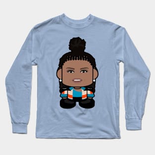 Mrs. Obamabot POLITICO'BOT Toy Robot (Top Knot) Long Sleeve T-Shirt